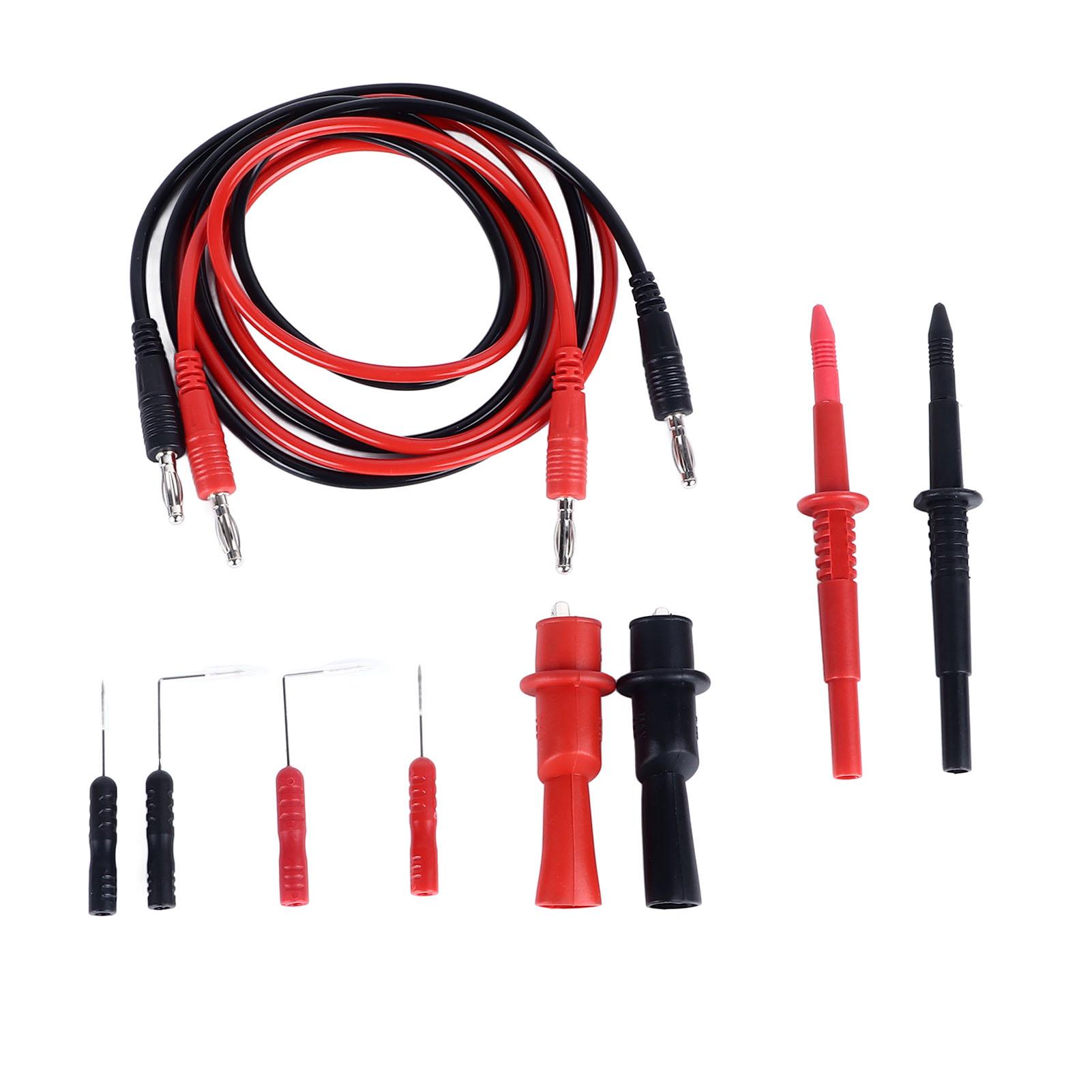 10PCS Set Multimeter Test s Kit Universal Black and Red Electrical Multimeter Testing Probe Set
10PCS Set Multimeter Test s Kit Universal Black and Red Electrical Multimeter Testing Probe Set
