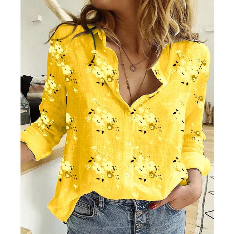 Women Plus Size 5XL Floral Print Blouse Long Sleeve Lapel Button Up Top Casual Spring Fall Cotton Linen Shirt 5XL жовтий
Women Plus Size 5XL Floral Print Blouse Long Sleeve Lapel Button Up Top Casual Spring Fall Cotton Linen Shirt 5XL жовтий