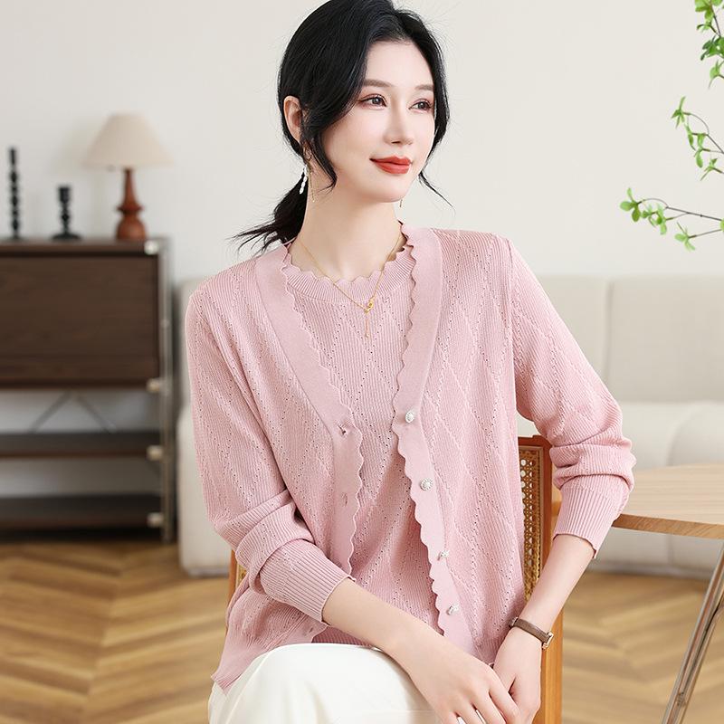 Spring Knit Cardigan Set for Middle-Aged Women - 2026 Short Sleeve Two-Piece 4XL (recommended for 135-150 jin) розовый
Spring Knit Cardigan Set for Middle-Aged Women - 2026 Short Sleeve Two-Piece 4XL (recommended for 135-150 jin) розовый