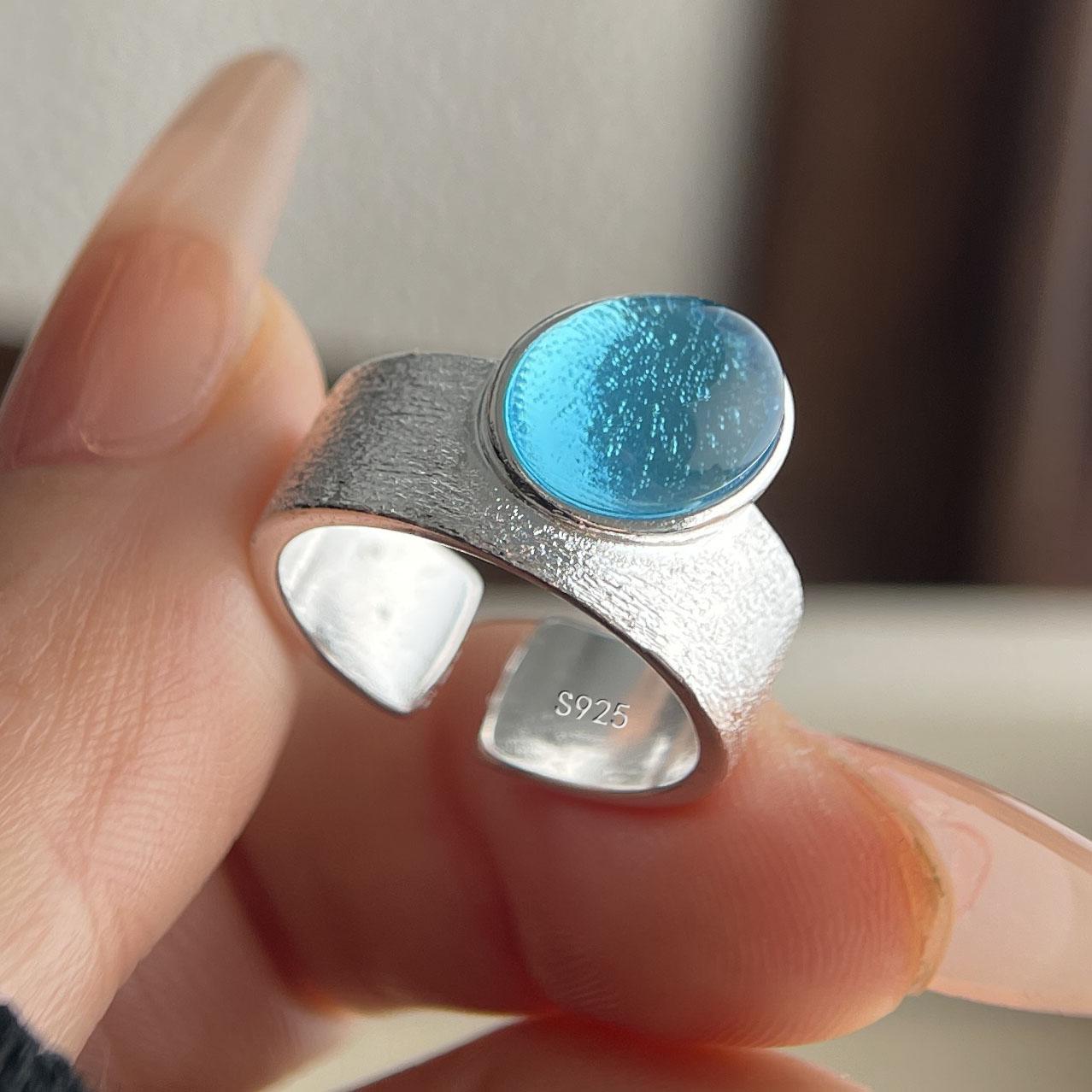 925 Sterling Silver Rings for Women Couple Minimalist Retro Blue White Stone Ring Fine CZ Jewelry Birthday Gift Prevent Allergy resizable
925 Sterling Silver Rings for Women Couple Minimalist Retro Blue White Stone Ring Fine CZ Jewelry Birthday Gift Prevent Allergy resizable