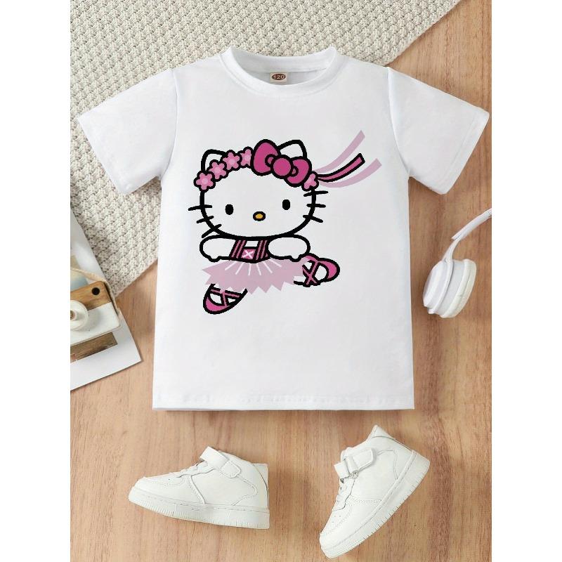 European sizes Girls T-Shirt | Cute Cat Print Short Sleeve Top, Perfect Gift for School, Travel, Parties & Casual Attire 98cm
European sizes Girls T-Shirt | Cute Cat Print Short Sleeve Top, Perfect Gift for School, Travel, Parties & Casual Attire 98cm