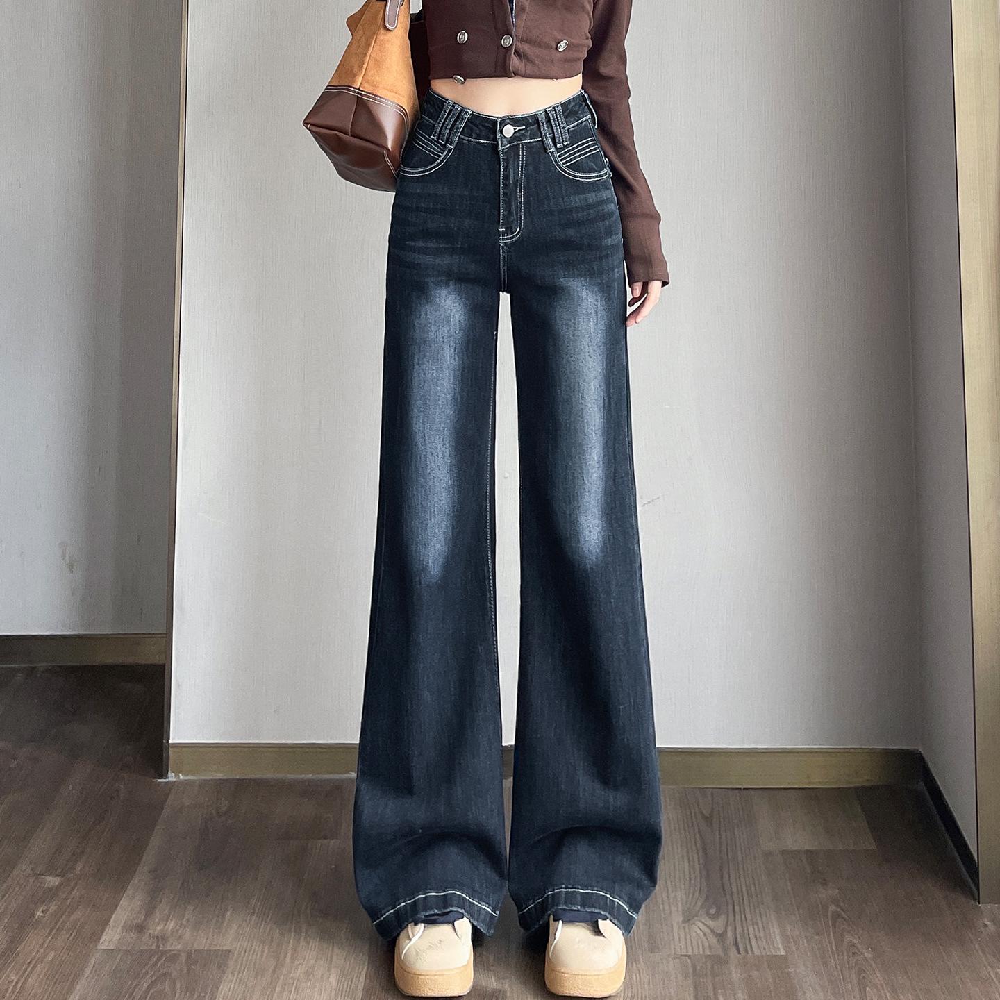 Vintage Blue-Gray Mid-Waist Distressed Flared Jeans for Women - Loose Fit, Perfect for Spring and Autumn M
Vintage Blue-Gray Mid-Waist Distressed Flared Jeans for Women - Loose Fit, Perfect for Spring and Autumn M