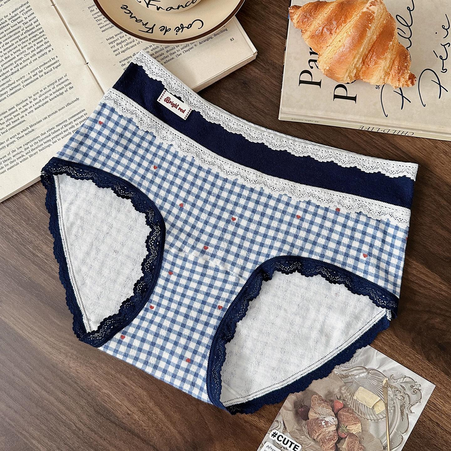 Vintage Plaid Cotton Underwear for Women Plus Size A-Class Antibacterial Extended Gusset New Design Triangle Panties XL синий
Vintage Plaid Cotton Underwear for Women Plus Size A-Class Antibacterial Extended Gusset New Design Triangle Panties XL синий