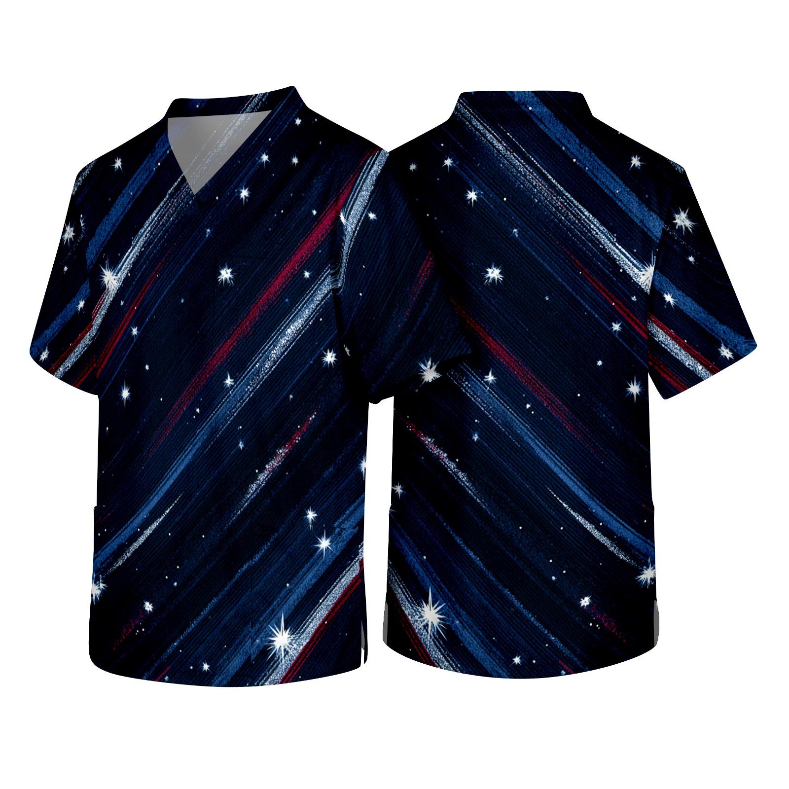 Men s V Neck Medical Scrub Top with Chest Pocket Independence Day Themed Print Short Sleeve Work Shirt for Healthcare Professionals XL чёрный
Men s V Neck Medical Scrub Top with Chest Pocket Independence Day Themed Print Short Sleeve Work Shirt for Healthcare Professionals XL чёрный