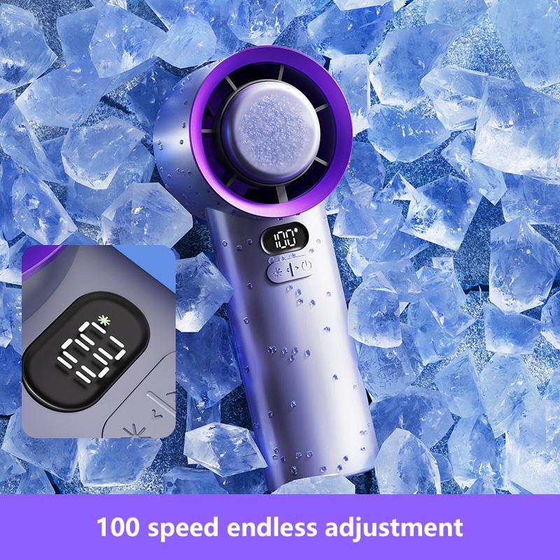 M57 100 Gears Stepless Adjustable Cold Compress Digital Display Handheld Fan Grey+Purple
M57 100 Gears Stepless Adjustable Cold Compress Digital Display Handheld Fan Grey+Purple