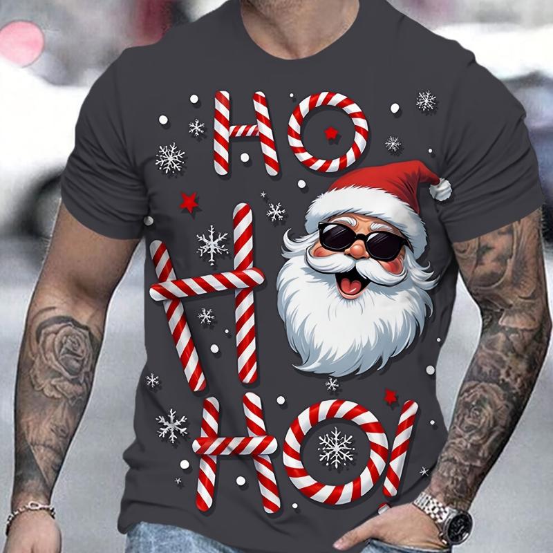 Мужская футболка с графикой HOHOHO Санта-Клауса - Повседневная с коротким рукавом, эластичная ткань, летняя одежда для улицы XL
Мужская футболка с графикой HOHOHO Санта-Клауса - Повседневная с коротким рукавом, эластичная ткань, летняя одежда для улицы XL