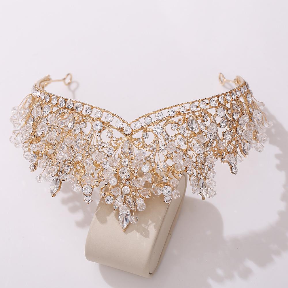 Baroque Crowns and Tiaras for Wedding Bride Headdress Crystal Princess Queen Crowns for Women Pageant Prom Bridal Tiara Jewelry
Baroque Crowns and Tiaras for Wedding Bride Headdress Crystal Princess Queen Crowns for Women Pageant Prom Bridal Tiara Jewelry