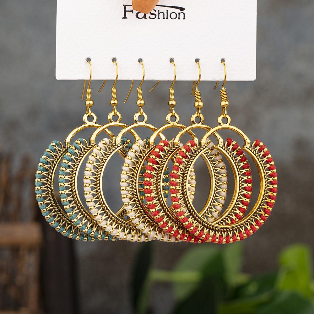 Vintage Bohemian Ethnic Drop Earrings Set for Women Elegant Gold Color Metal Hollow Geometric Dangle Earring Female Jewelry
Vintage Bohemian Ethnic Drop Earrings Set for Women Elegant Gold Color Metal Hollow Geometric Dangle Earring Female Jewelry