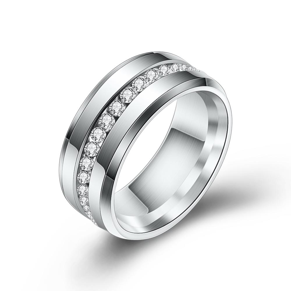 Hypoallergenic Titanium Steel Eternity Rings - Full CZ Inlay, Black/Silver Couple Matching Bands for Daily Wear & Gift 13
Hypoallergenic Titanium Steel Eternity Rings - Full CZ Inlay, Black/Silver Couple Matching Bands for Daily Wear & Gift 13