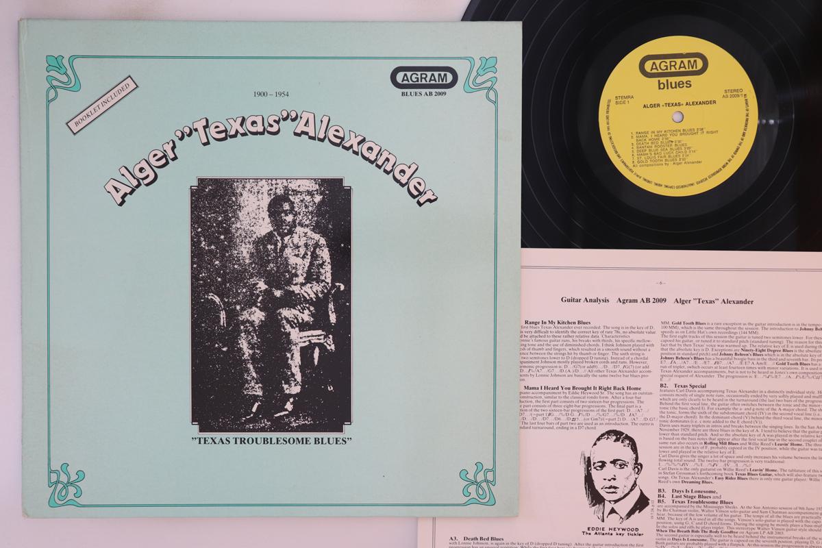 LP Record TEXAS ALEXANDER Texas Troublesome Blues AB2009 AGRAM BLUES 1982 Netherland Blues Used
LP Record TEXAS ALEXANDER Texas Troublesome Blues AB2009 AGRAM BLUES 1982 Netherland Blues Used