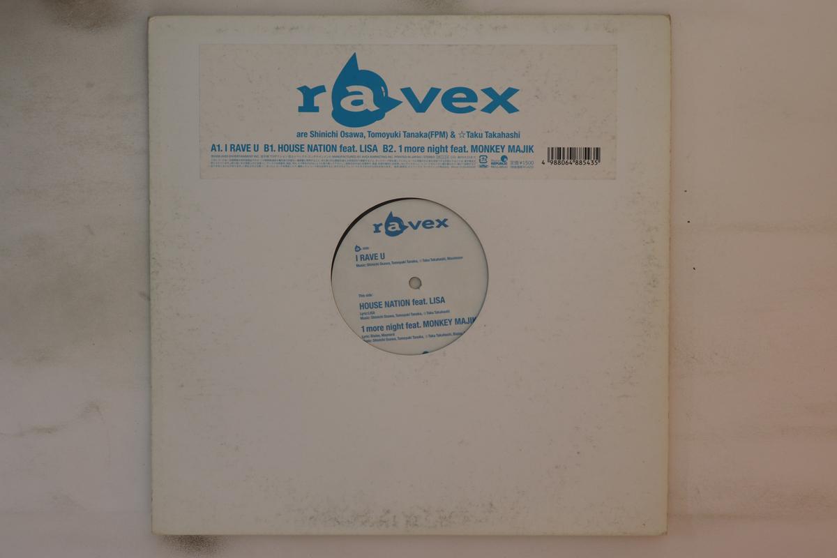 12inch Record RAVEX - I Rave U / House Nation / 1 More Ni RR1288543 Rhythm Republic 2008 Japan Dance & Electronica
12inch Record RAVEX - I Rave U / House Nation / 1 More Ni RR1288543 Rhythm Republic 2008 Japan Dance & Electronica