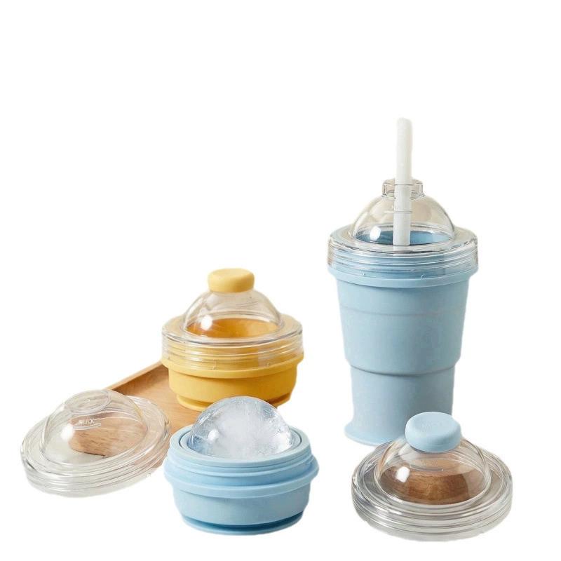 Vaso de hielo portátil plegable creativo, molde de silicona para cubitos de hielo con pajita
Vaso de hielo portátil plegable creativo, molde de silicona para cubitos de hielo con pajita