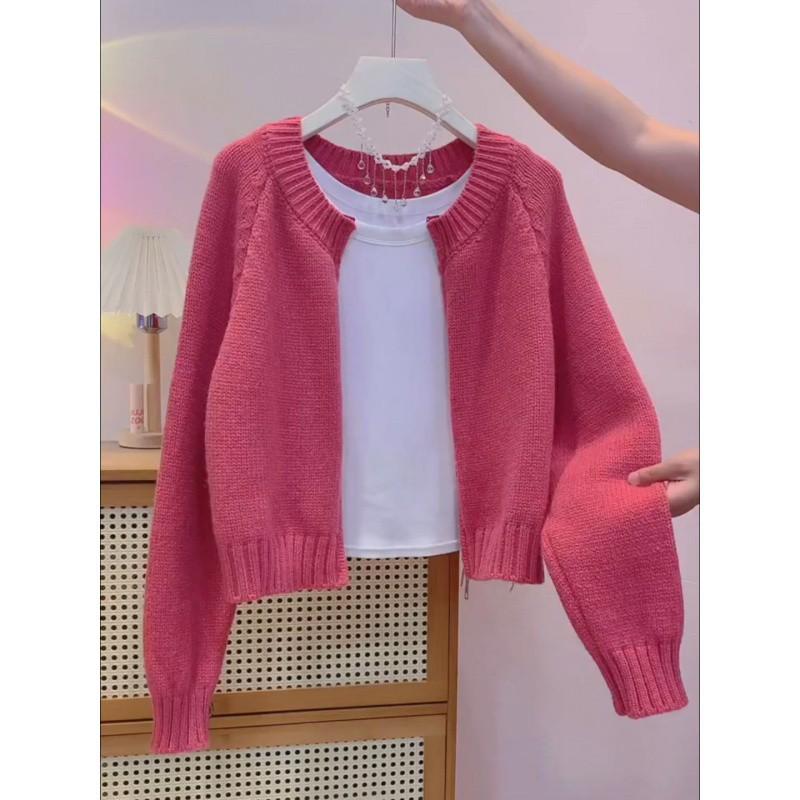 The New Korean Sweater In Spring Is Super Good-looking, and the Round Neck Raspberry Rose Red Zip-up Knitted Cardigan Jacket S розовый
The New Korean Sweater In Spring Is Super Good-looking, and the Round Neck Raspberry Rose Red Zip-up Knitted Cardigan Jacket S розовый