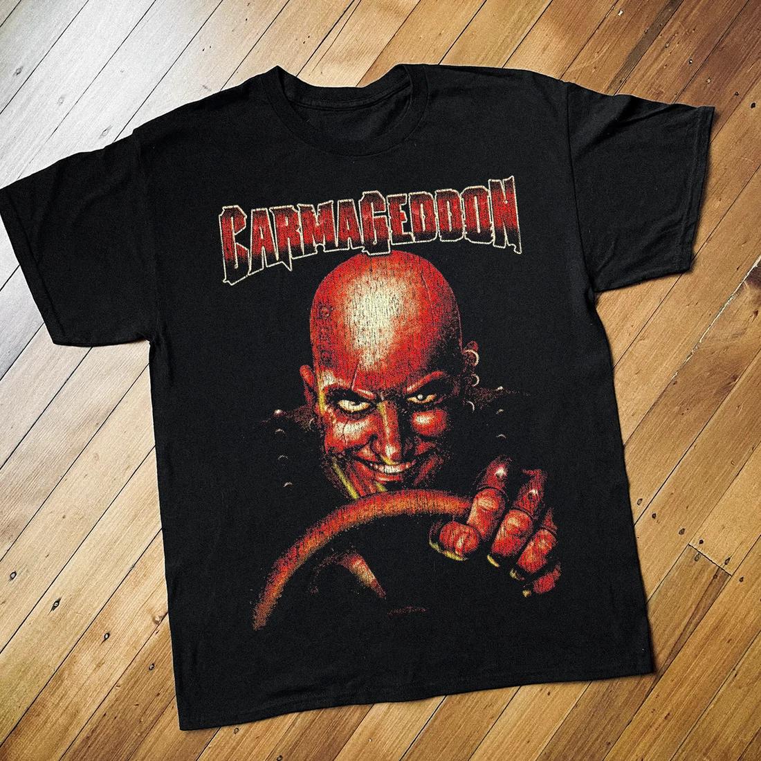 1997 Carmageddon PS1 T-Shirt Vintage Video Game Graphic Tee S-5XL 4XL
1997 Carmageddon PS1 T-Shirt Vintage Video Game Graphic Tee S-5XL 4XL