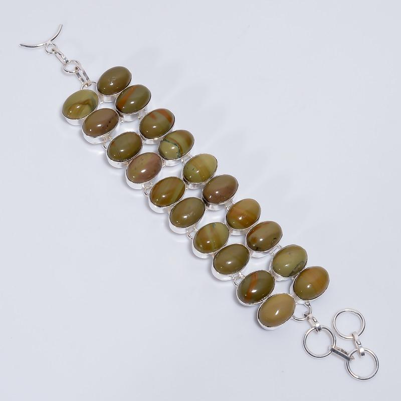 Excellent Top Grade Qualite 100% Natural Imperial Jasper Oval Shape Ethnic Style Handmade Jewelry 925 Steling Silver Bracelet 6-8 WSJ-5099 срібний
Excellent Top Grade Qualite 100% Natural Imperial Jasper Oval Shape Ethnic Style Handmade Jewelry 925 Steling Silver Bracelet 6-8 WSJ-5099 срібний