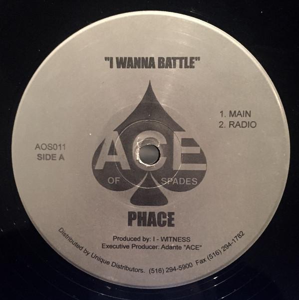 12inch Record PHACE - I Wanna Battle / All About Your Blo AOS011 Ace Of Spades 1998 US Rap & Hip-Hop/R&B Used
12inch Record PHACE - I Wanna Battle / All About Your Blo AOS011 Ace Of Spades 1998 US Rap & Hip-Hop/R&B Used