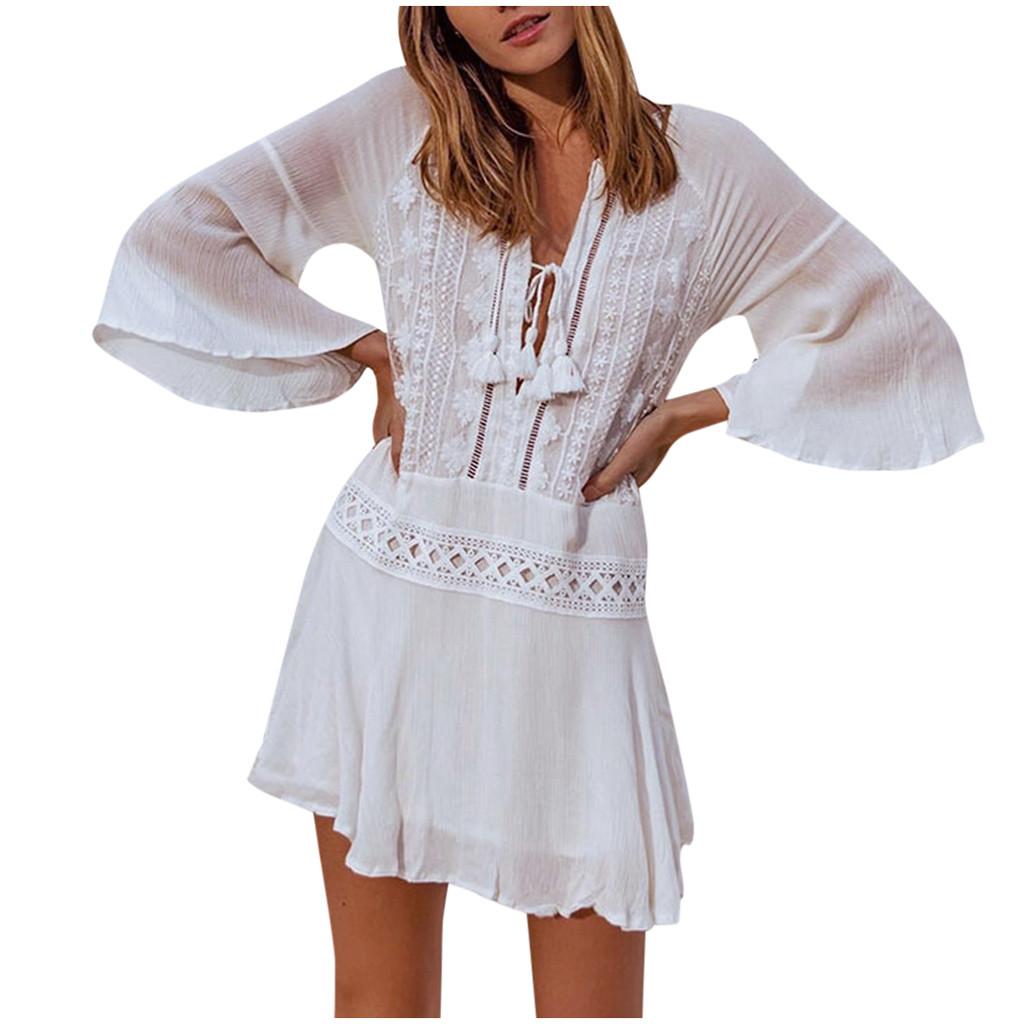 (SU)Женская летняя пляжная пляжная одежда, купальники, бикини, прикрытие, мини-платье Free Size белый
(SU)Женская летняя пляжная пляжная одежда, купальники, бикини, прикрытие, мини-платье Free Size белый