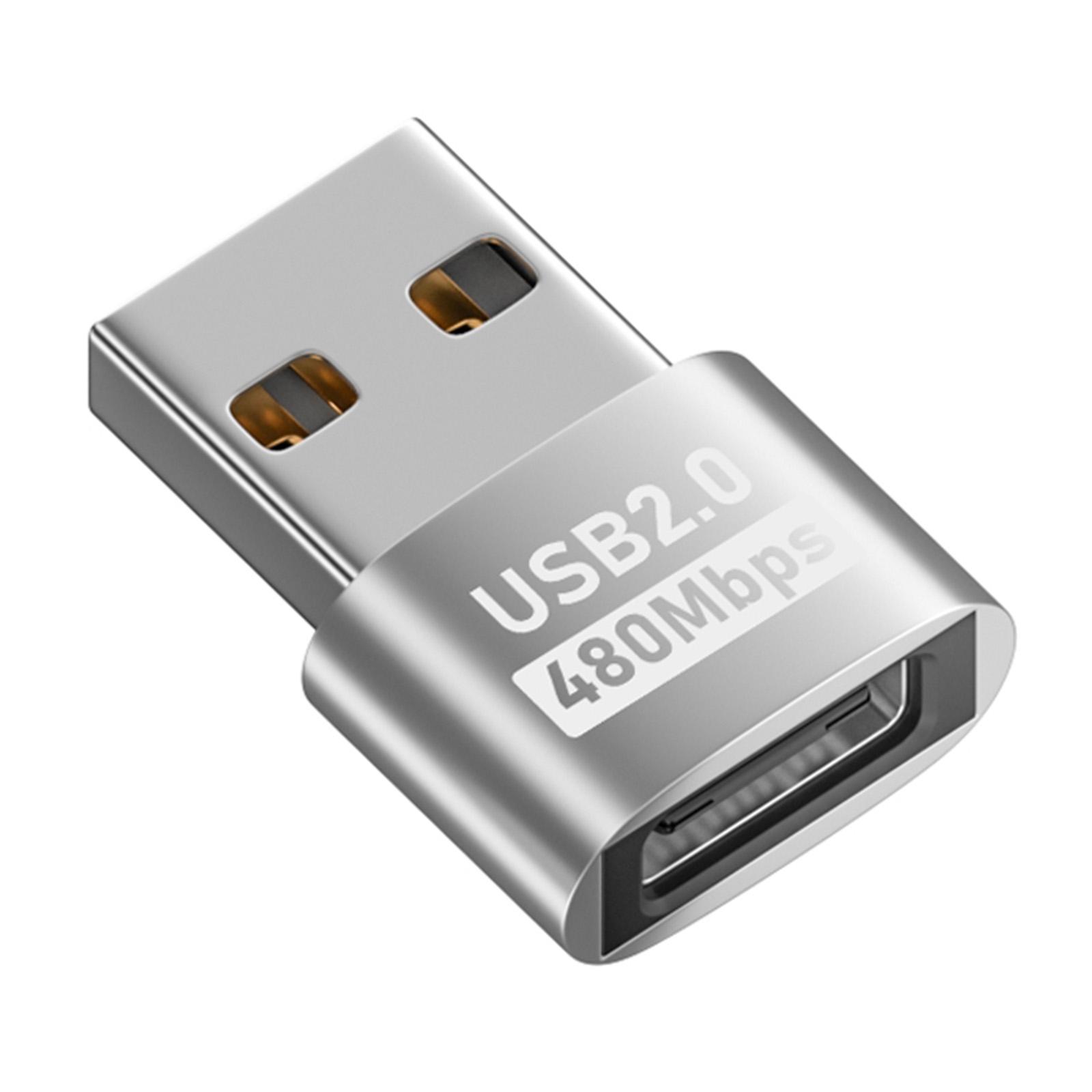 USB 2.0 Male to USB-C Female Adapter 480Mbps Data Transfer OTG Converter Silver
USB 2.0 Male to USB-C Female Adapter 480Mbps Data Transfer OTG Converter Silver