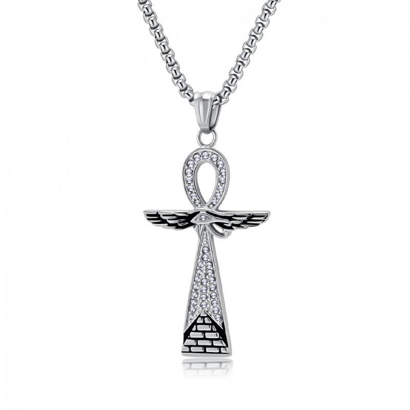 European American Fashion Trendsetters Ancient Egyptian Anka Cross Titanium Steel Necklace Men s Niche Personality Pendant Accessories
European American Fashion Trendsetters Ancient Egyptian Anka Cross Titanium Steel Necklace Men s Niche Personality Pendant Accessories