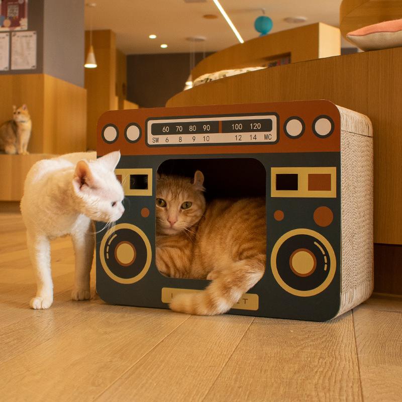 Pet Radio Modeling Cat Scratching Board Multi-functional Corrugated Scratch-resistant Cat Litter Cat Paw Pad Toy
Pet Radio Modeling Cat Scratching Board Multi-functional Corrugated Scratch-resistant Cat Litter Cat Paw Pad Toy