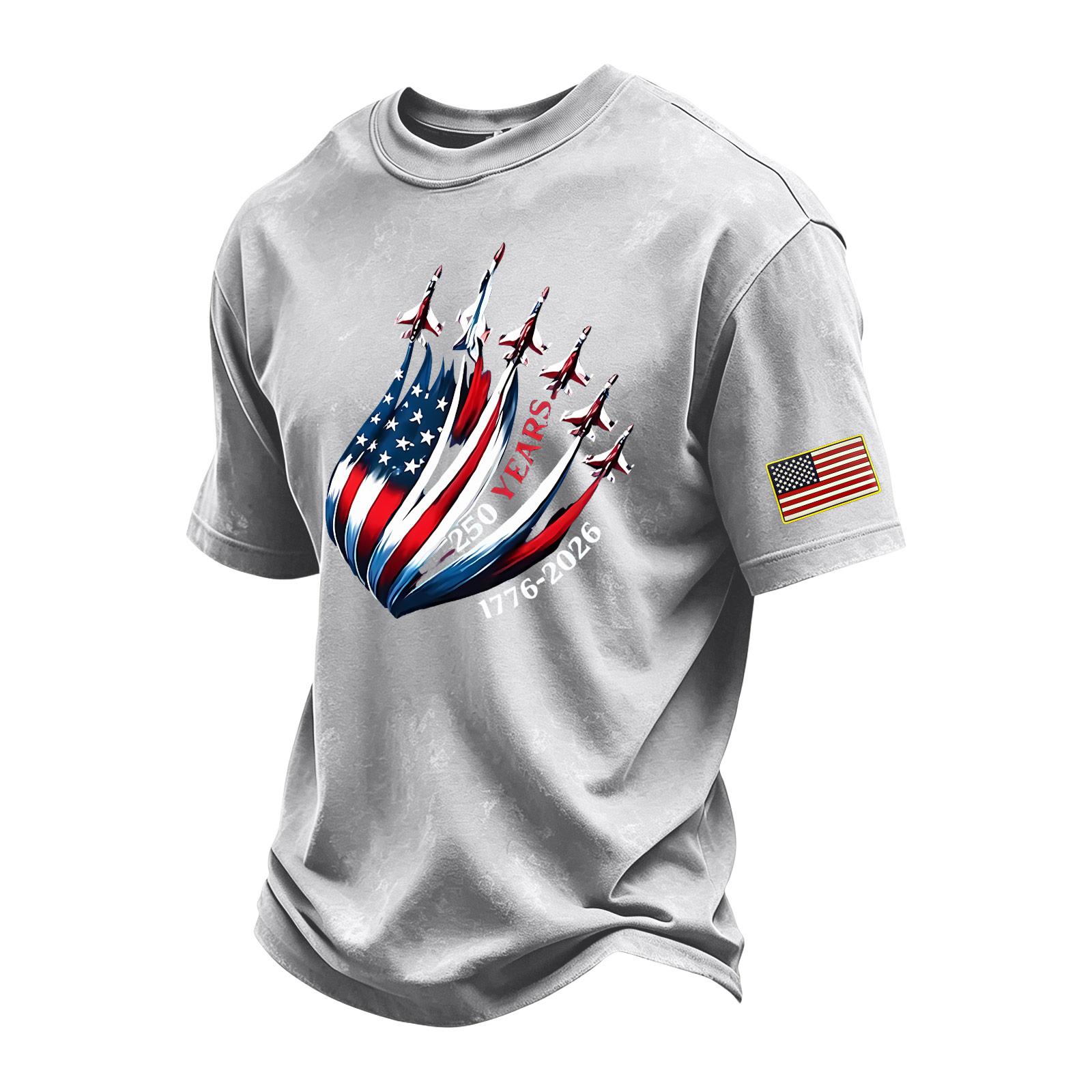 Men’s Vintage Crew Neck Short Sleeve T Shirt with 250 Years 1776-2026 Independence Day Print and Flag Patch Casual Fit XXXL
Men’s Vintage Crew Neck Short Sleeve T Shirt with 250 Years 1776-2026 Independence Day Print and Flag Patch Casual Fit XXXL