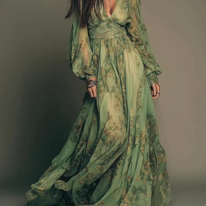 European Style Printv Long Sleeve Maxi Dress XXL
European Style Printv Long Sleeve Maxi Dress XXL