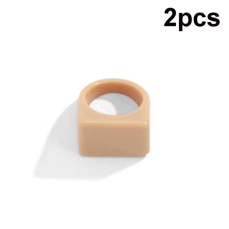 2Pcs Resin Trendy Ring Women Rings Simplicity Temperament Geometric Square Ring New Fashion Colored Acrylic Ring A5
2Pcs Resin Trendy Ring Women Rings Simplicity Temperament Geometric Square Ring New Fashion Colored Acrylic Ring A5