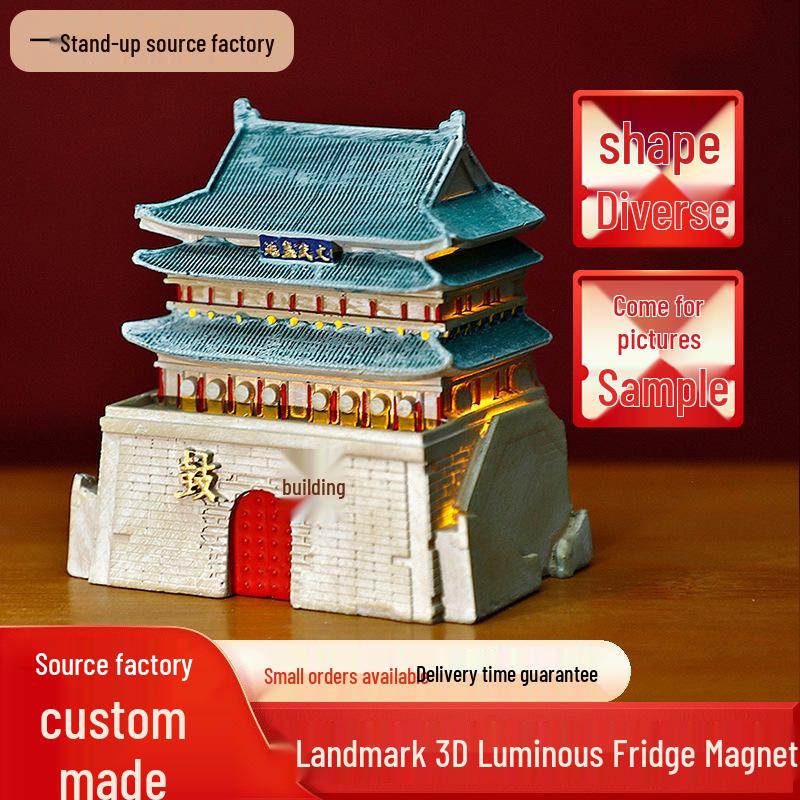 3D Stereo Drum Tower Resin Fridge Magnet - Light-Up Ancient Architecture Souvenir Gift
3D Stereo Drum Tower Resin Fridge Magnet - Light-Up Ancient Architecture Souvenir Gift