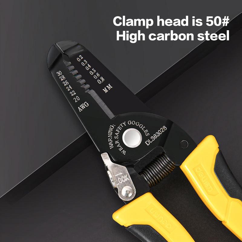 7 Inch Multi-Functional Electrician Wire Stripper Crimper Tool Suitable For Peeling Network Cabling 0.6-2.6Mm Wire Stripper
7 Inch Multi-Functional Electrician Wire Stripper Crimper Tool Suitable For Peeling Network Cabling 0.6-2.6Mm Wire Stripper