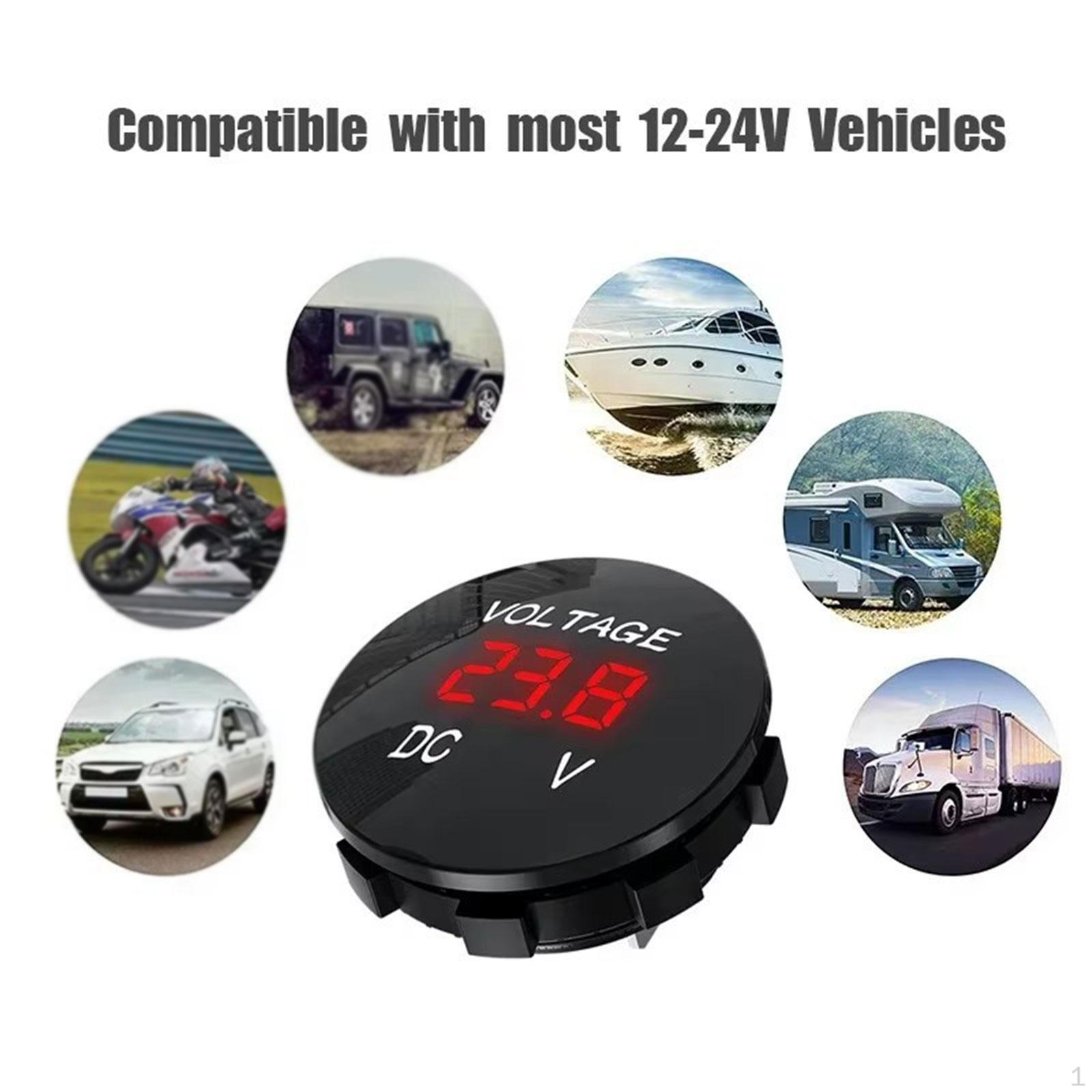 Auto-tension Meter Voltmeter for 12V-24 V with LED Digital Display Voltage Measuring Device Green Digital
Auto-tension Meter Voltmeter for 12V-24 V with LED Digital Display Voltage Measuring Device Green Digital