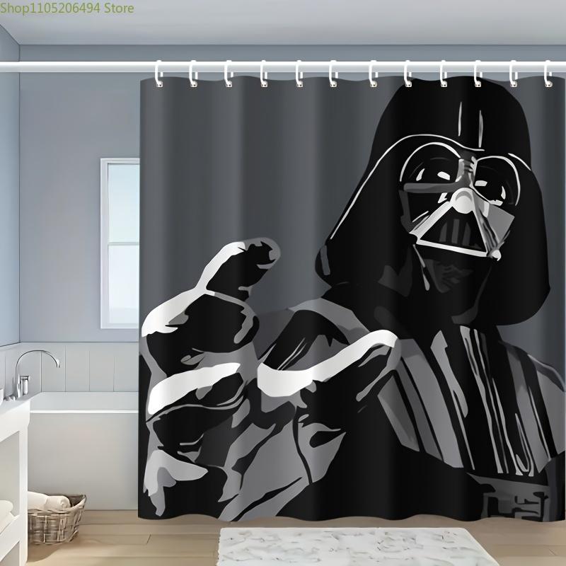 1pc Superhero Shower Curtain with Hooks - Black and White Cartoon Design, Polyester, Machine Washable, Ideal for Bathroom Deco 90x180cm
1pc Superhero Shower Curtain with Hooks - Black and White Cartoon Design, Polyester, Machine Washable, Ideal for Bathroom Deco 90x180cm
