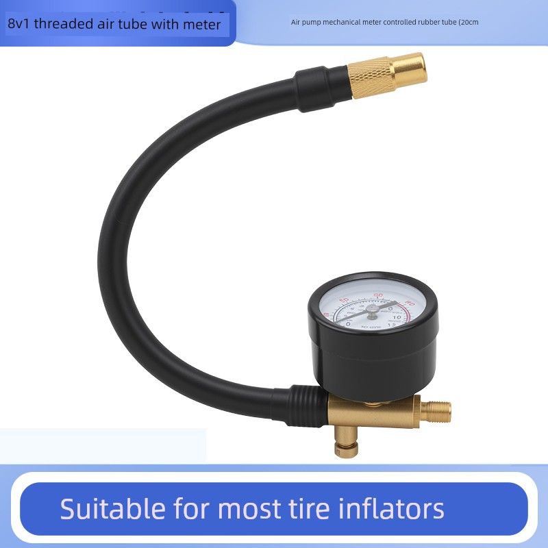 Digital Display Car Air Pump with Pressure Gauge, Car Tire Air Pump Conversion Adapter, Inflation Head Mechanical Watch Screw Rubber Tube (20cm)
Digital Display Car Air Pump with Pressure Gauge, Car Tire Air Pump Conversion Adapter, Inflation Head Mechanical Watch Screw Rubber Tube (20cm)