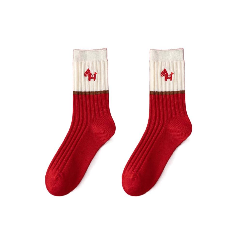 5Pairs Stripe New Year Tube Socks Cartoon Horse Year Socks Cute Red Cotton Socks Women Style 3
5Pairs Stripe New Year Tube Socks Cartoon Horse Year Socks Cute Red Cotton Socks Women Style 3