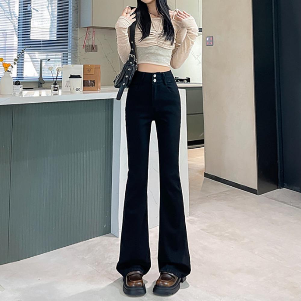 High-waisted flared jeans women s new versatile simple trend slim-fitting and thin horseshoe pants slightly elongated pants XL чёрный
High-waisted flared jeans women s new versatile simple trend slim-fitting and thin horseshoe pants slightly elongated pants XL чёрный