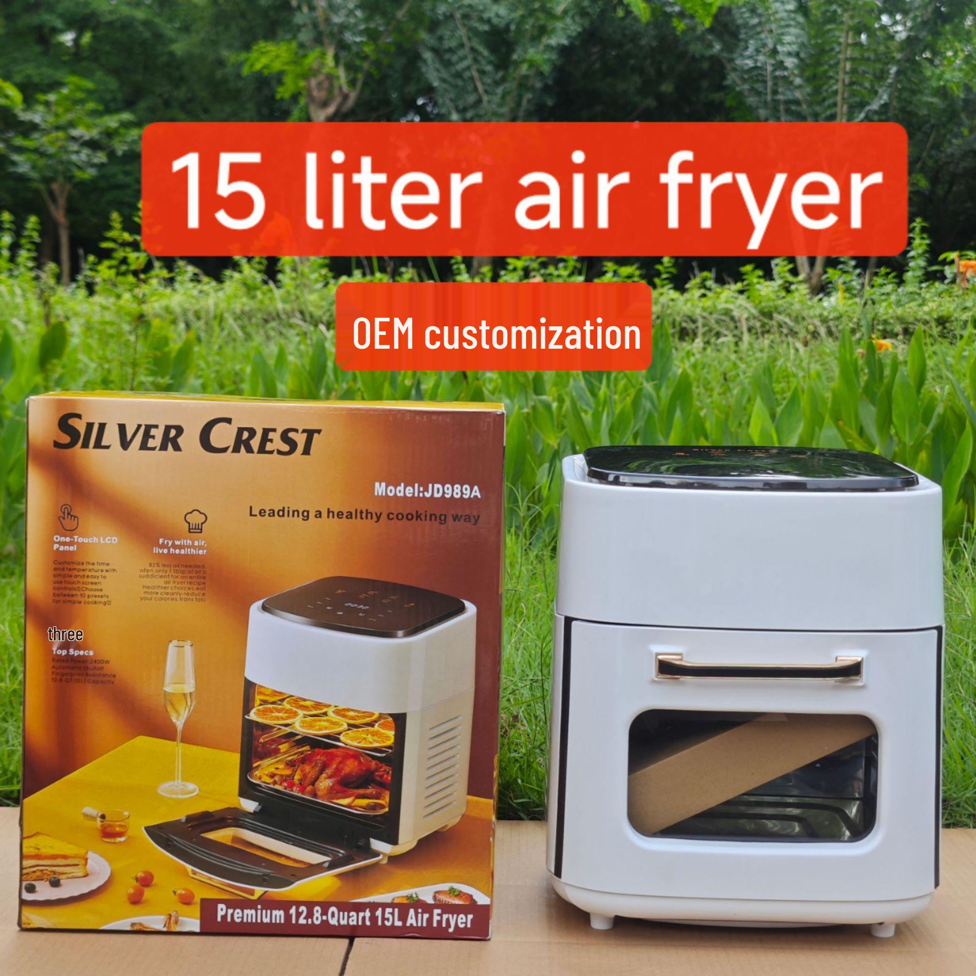 15L Multifunctional Smart Touch Screen Air Fryer Oven - Large Capacity Electric Fryer for French Fries EU Standard 220V
15L Multifunctional Smart Touch Screen Air Fryer Oven - Large Capacity Electric Fryer for French Fries EU Standard 220V