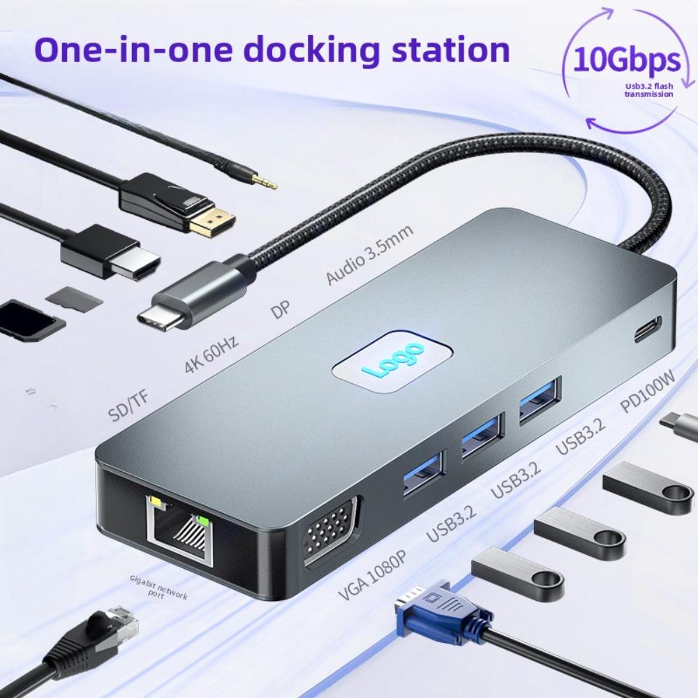 11 in 1 Type C Docking Station USB 3 2 Expander with Gigabit Ethernet Port for Laptop 2316
11 in 1 Type C Docking Station USB 3 2 Expander with Gigabit Ethernet Port for Laptop 2316