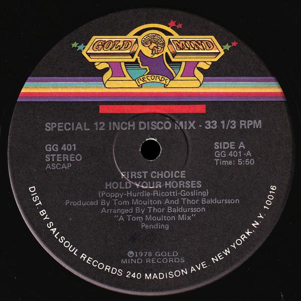 12inch Record FIRST CHOICE - Hold Your Horses GG401 Gold Mind Recor 1978 US Soul/Funk Used
12inch Record FIRST CHOICE - Hold Your Horses GG401 Gold Mind Recor 1978 US Soul/Funk Used