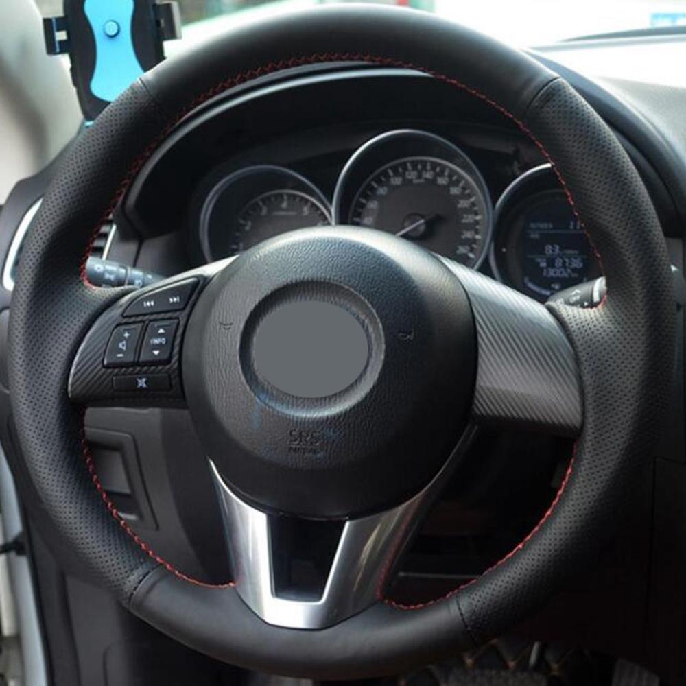 Черный чехол на руль из искусственной кожи, сшитый вручную для Mazda 3 Axela Mazda 6 Atenza Mazda 2 CX-3 CX3 CX-5 CX5
Черный чехол на руль из искусственной кожи, сшитый вручную для Mazda 3 Axela Mazda 6 Atenza Mazda 2 CX-3 CX3 CX-5 CX5