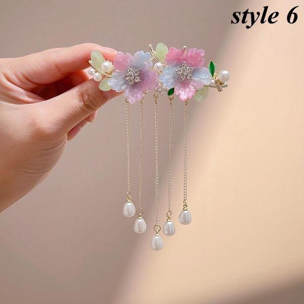 1 шт., модные элегантные заколки для волос с жемчужными кисточками, заколки для волос с цветком, заколки для волос, головные уборы для женщин и девочек, аксессуары для волос 6
1 шт., модные элегантные заколки для волос с жемчужными кисточками, заколки для волос с цветком, заколки для волос, головные уборы для женщин и девочек, аксессуары для волос 6