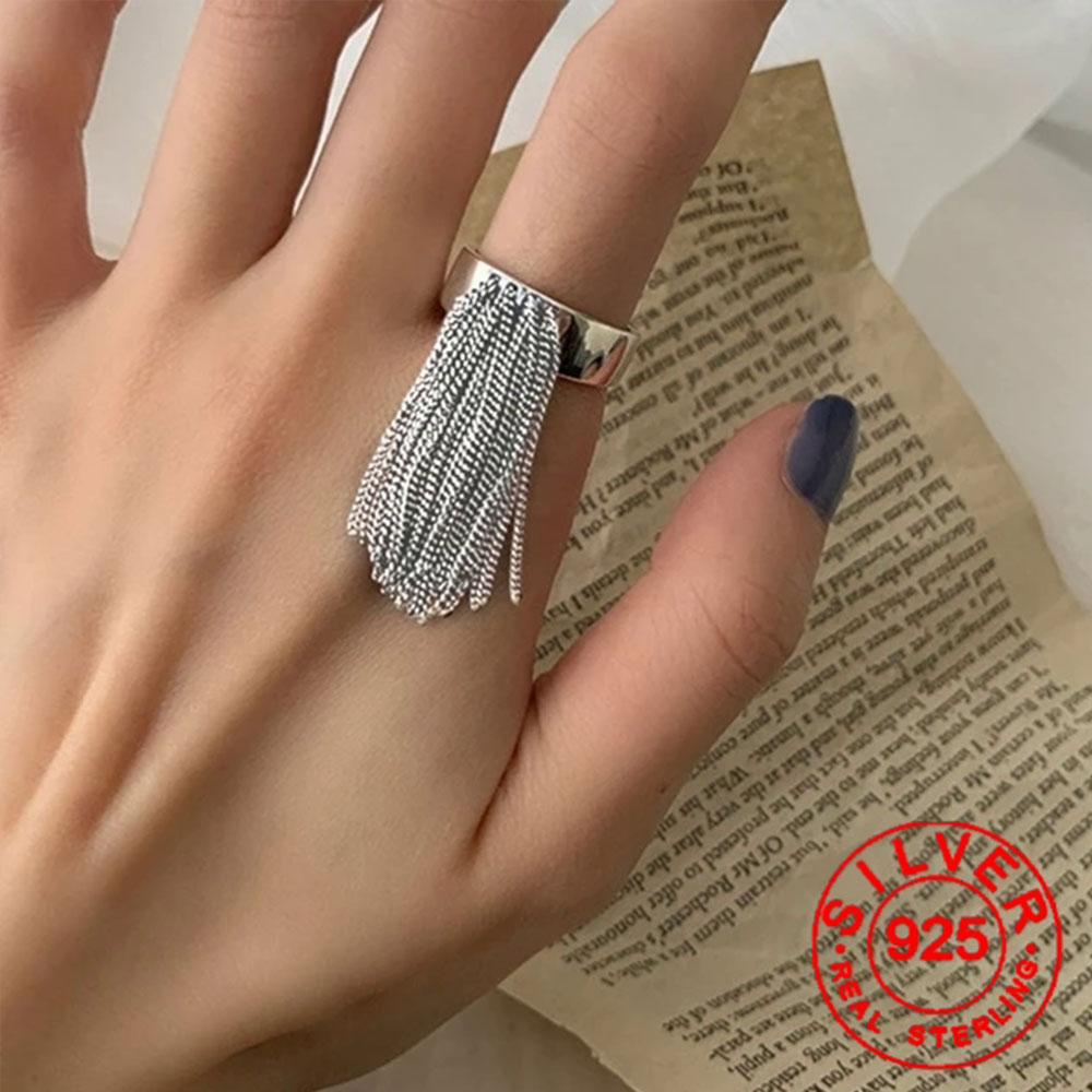 BF CLUB Silver Color Rings for Women Simple Geometric Handmade Irregular Tassel Retro Ring Allergy For Birthday Party Gift
BF CLUB Silver Color Rings for Women Simple Geometric Handmade Irregular Tassel Retro Ring Allergy For Birthday Party Gift