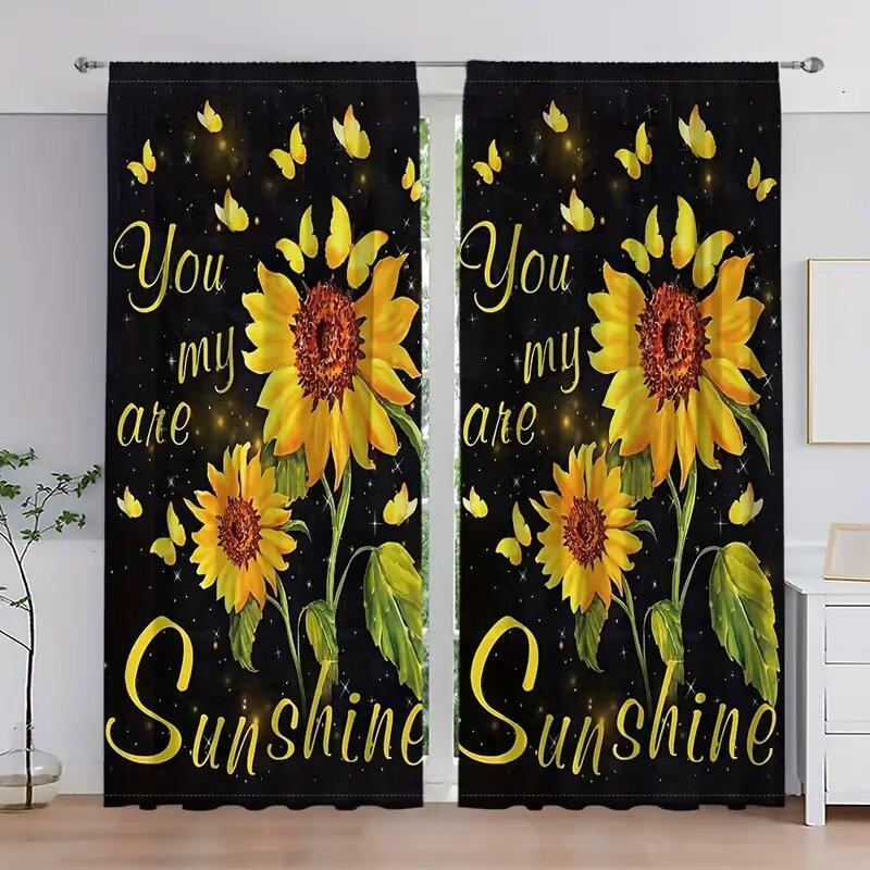 2PCS- Golden butterfly and sunflowered pattern printed curtains window decorations home decorations room decorations 100*130 Rod Pocket 1pcs
2PCS- Golden butterfly and sunflowered pattern printed curtains window decorations home decorations room decorations 100*130 Rod Pocket 1pcs