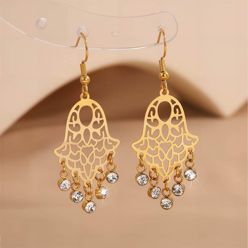 Elegant Retro Rhinestone Stainless Steel Earrings - Non-Fading, High-End Luxury Design
Elegant Retro Rhinestone Stainless Steel Earrings - Non-Fading, High-End Luxury Design