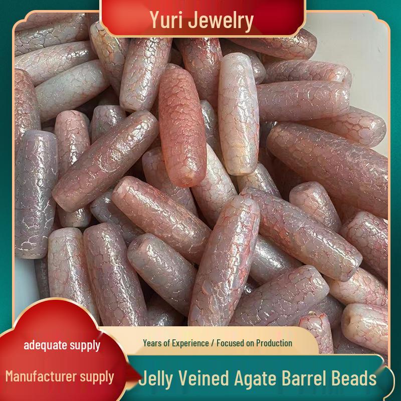 Jellied Bloodshot Agate Barrel Beads Necklace - 40mm DIY Handmade Agate Jewelry Accessories
Jellied Bloodshot Agate Barrel Beads Necklace - 40mm DIY Handmade Agate Jewelry Accessories
