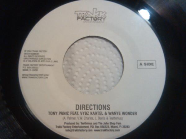 7inch Record TONY PANIC VYBZ KARTEL WAYNE WON Directions NONE Trakk Factory E 2004 US Reggae Ska Dub Used
7inch Record TONY PANIC VYBZ KARTEL WAYNE WON Directions NONE Trakk Factory E 2004 US Reggae Ska Dub Used