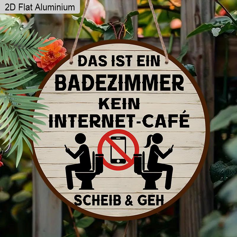 2D Flat 1pc, German Vintage Bathroom Metal Wall Art Sign, Bathroom Sign, Round Aluminum Sign, Hanging Plaque & Wall Art, Suitable for Home, Bar, Man 7.87*7.87in
2D Flat 1pc, German Vintage Bathroom Metal Wall Art Sign, Bathroom Sign, Round Aluminum Sign, Hanging Plaque & Wall Art, Suitable for Home, Bar, Man 7.87*7.87in