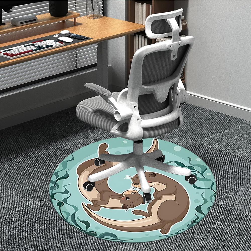 1pc Otter Family Office Round Area Rug, Indoor Mat Suitable For Office, Under Office Chairs Bedroom Living Room Home Decor, Room Deco, 089 80cm by 80cm
1pc Otter Family Office Round Area Rug, Indoor Mat Suitable For Office, Under Office Chairs Bedroom Living Room Home Decor, Room Deco, 089 80cm by 80cm