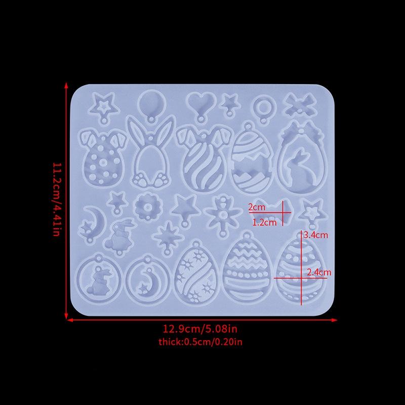 New! Easter Bunny Easter Egg Hollow Pattern Earring Pendant Silicone Mold Mould For DIY Ornaments Keychain Necklace Charms Mold
New! Easter Bunny Easter Egg Hollow Pattern Earring Pendant Silicone Mold Mould For DIY Ornaments Keychain Necklace Charms Mold