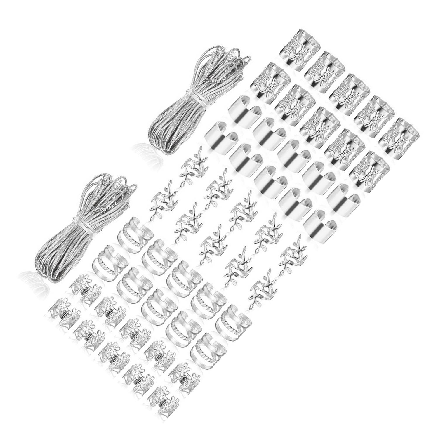 52pcs Durability Hair Connectors Alloys Hair Rings Professional Hair Staple Unisex Hair Accessories срібний
52pcs Durability Hair Connectors Alloys Hair Rings Professional Hair Staple Unisex Hair Accessories срібний