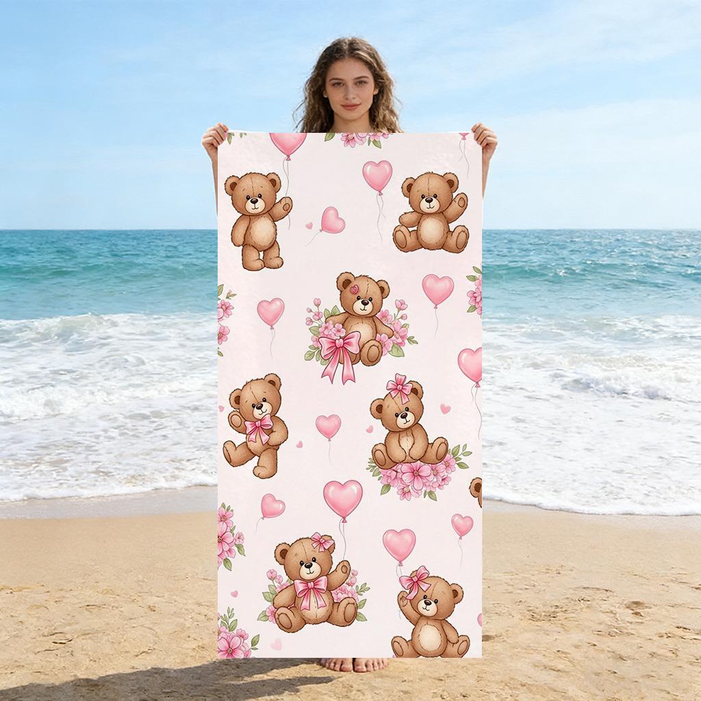 1pc Cute Cartoon Teddy Bear Beach Towel Quick-drying Super Absorbent Suitable for Beach Vacation Pool Summer Gift for Friends W30*H60(CM)
1pc Cute Cartoon Teddy Bear Beach Towel Quick-drying Super Absorbent Suitable for Beach Vacation Pool Summer Gift for Friends W30*H60(CM)