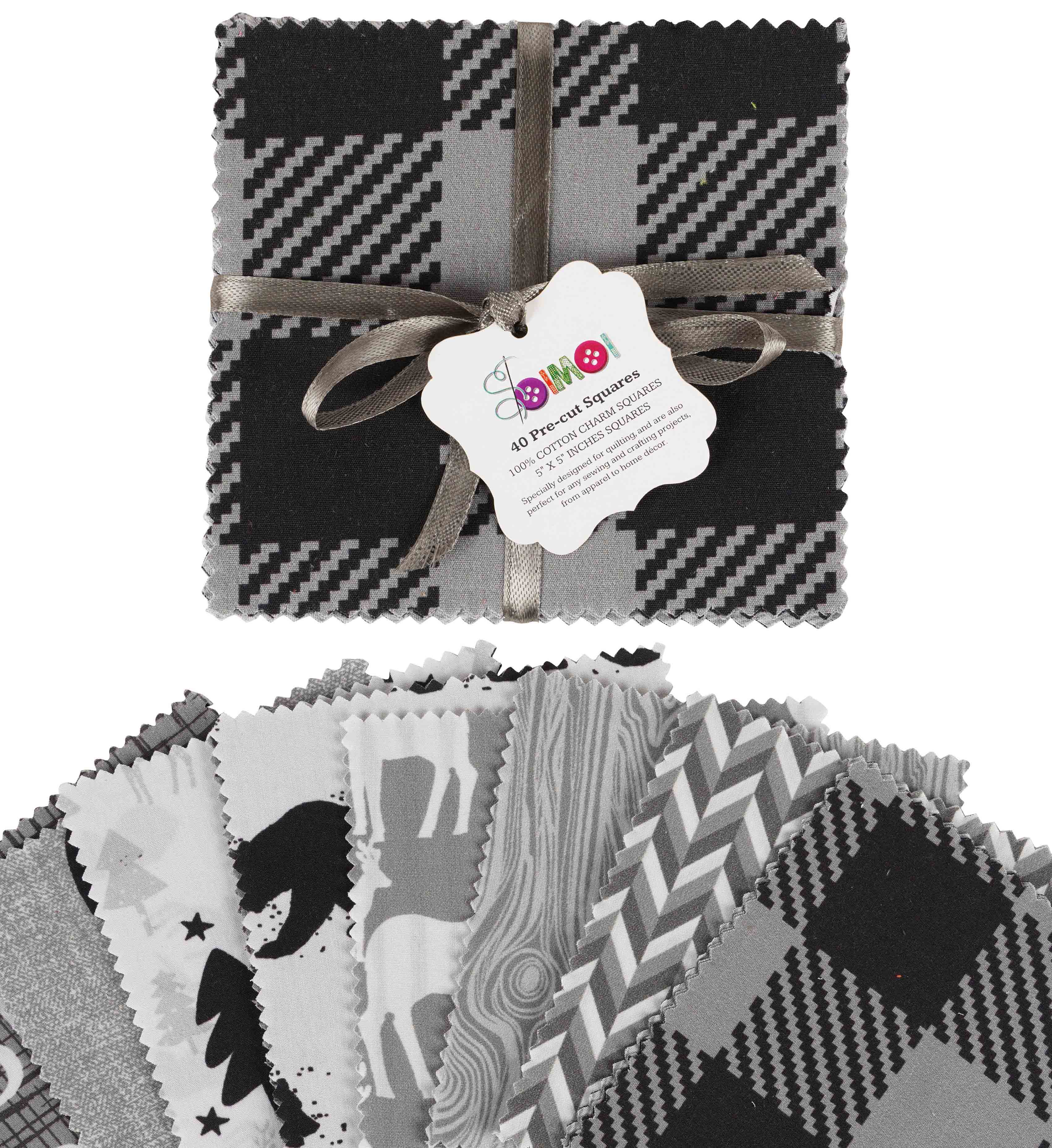 Soimoi Lumberjack Print Precut 5-inch Cotton Fabric Quilting Squares Charm Pack DIY Patchwork Sewing 5x5 чорний
Soimoi Lumberjack Print Precut 5-inch Cotton Fabric Quilting Squares Charm Pack DIY Patchwork Sewing 5x5 чорний